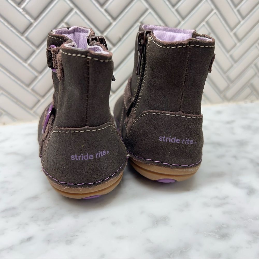 Stride Rite Thalia Brown Leather, Purple size 5W - Picture 7 of 9